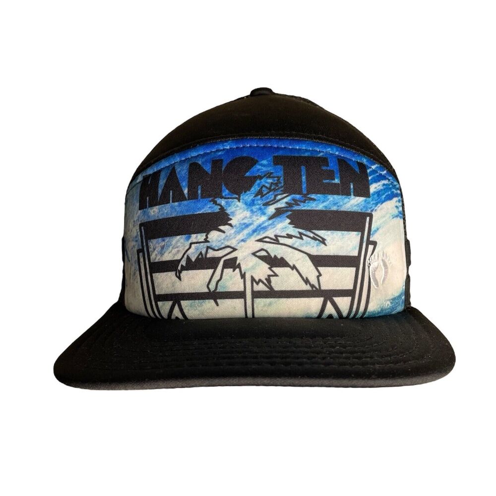 Hang Ten Surfer Trucker Mesh Foam Snapback Adjustable Baseball Cap/Hat NWT